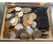 BOX CONTAINING MIXED COINAGE ETC