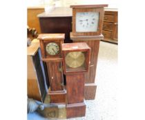 GROUP OF THREE SMALL PROPORTIONED REPRODUCTION LONG CASE CLOCKS