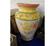 LARGE MODERN FLORAL DECORATED VASE