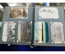 FOLDER CONTAINING VINTAGE POSTCARDS