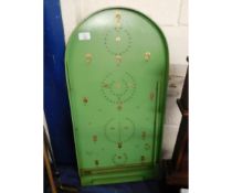 GREEN PAINTED BAGATELLE GAME