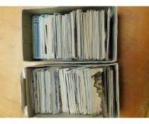 TWO BOXES OF POSTCARDS ETC