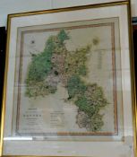 A NEW MAP OF THE COUNTY OF OXFORD DIVIDED INTO HUNDREDS, engraved hand coloured map, London, for C