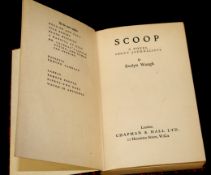 EVELYN WAUGH: SCOOP, London, Chapman & Hall, 1938, 1st edition, original mottled cloth