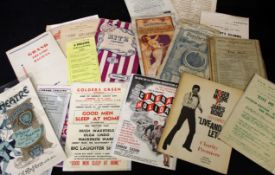Packet good quantity assorted theatre etc programmes circa 1904-20