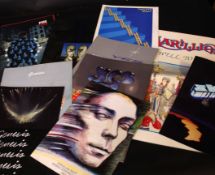 Approx 32 80s and 90s prog rock official tour programmes including Pink Floyd, A Momentary Lapse