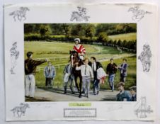 JOHN ADAMSON: NICHOLAS, coloured limited edition of 500 horse-racing print, signed by artist and