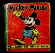 WALT DISNEY: MICKEY MOUSE, London, Dean & Son, 1933, 1st edition, "Great Big Midget Book", 16mo,