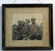 Victorian photograph of four Sheringham fishermen, inscribed below mount "Battersea 1890 Sheringham"