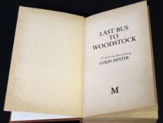 COLIN DEXTER: LAST BUS TO WOODSTOCK, London, MacMillan, 1975, 1st edition, signed, original cloth