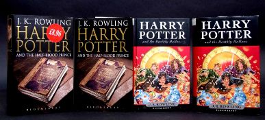 J K ROWLING: 4 titles: HARRY POTTER AND THE HALF-BLOOD PRINCE, Bloomsbury 2005, 1st edition, 2