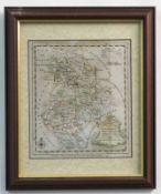 J CARY: ESSEX, engraved hand coloured map, 1793, approx 210 x 260mm + T KITCHIN: BEDFORDSHIRE,