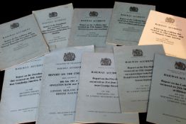 Packet ten Dept of Transport Railway accident reports 1961-83, folio, original wraps (10)