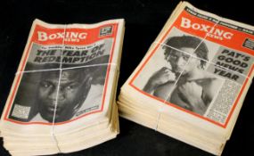 BOXING NEWS - WORLD'S PREMIER FIGHT WEEKLY, approx 280 issues, July 1977, volume 33, No 28 - October
