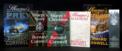 BERNARD CORNWELL: 5 titles: SHARPE'S TRAFALGAR, Chivers Press, 2000, 1st large print edition,