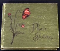 Small early Victorian photo album, approx 140 x 120mm, containing 24 circa 1903 photographs