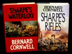 BERNARD CORNWELL: 2 titles: SHARPE'S RIFLES, London, Collins, 1988, 1st edition, signed, original