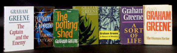 GRAHAM GREENE: 7 titles: THE POTTING SHED, A PLAY IN THREE ACTS, London, Heinemann, 1958, 1st