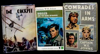 W E JOHNS: 2 titles: COMRADES IN ARMS, 1951, 2nd impression, original cloth, dust-wrapper; BIGGLES