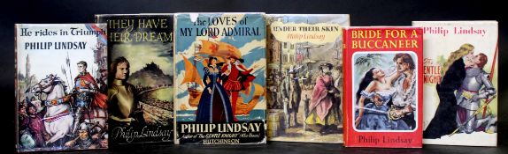 PHILIP LINDSAY: 6 titles: BRIDE FOR A BUCCANEER, London, Hutchinson, circa 1941, 50th thou, original