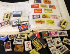 Two boxes huge collection world matchbox covers