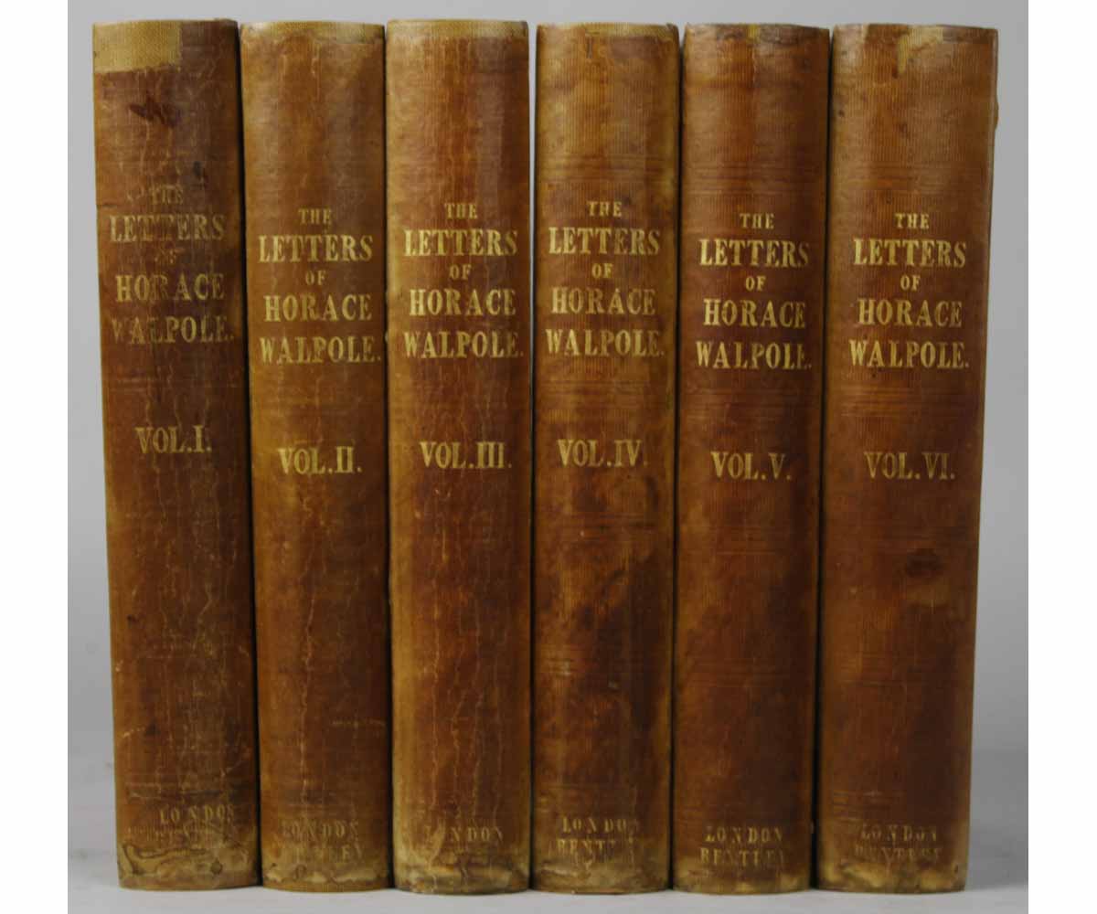 HORACE WALPOLE EARL OF ORFORD: THE LETTERS OF, London, Richard Bentley 1840, 1st edition, 6 volumes,