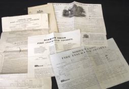 PACKET OF 3 Norwich Union Fire Insurance Society policy certificates, 1833 (2) and 1840 together