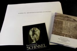 KARL FRIEDRICH SCHINKEL: 2 titles: DAS ARCHITEKTONISCHE LEHRBUCH, Munchen, Berlin, Deutscher