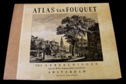PETRUS FOUQUET: ATLAS VAN FOUQUET..., Amsterdam, 1960 facsimile edition, 103 plates, oblong,