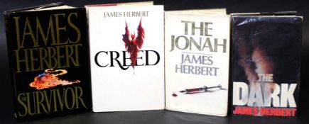 JAMES HERBERT: 4 titles: THE DARK, London, New English Library, 1980, 1st edition, original cloth,