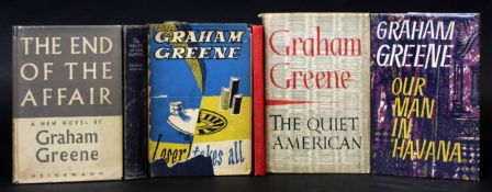 GRAHAM GREENE: 6 titles: THE HEART OF THE MATTER, London, William Heinemann, 1948, 1st edition,