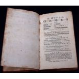 EDMUND HOYLE: MR HOYLE'S GAMES..., London [1770], 15th edition, stamped wood cut signature verso