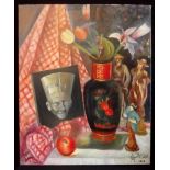 CLAUDE-GERARD TURPIN (Born 1934) Avant Garde Still Life, Oil, signed lower right 73 x 60cms