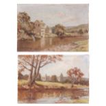 AR CHRIS FOTHERGILL (20th century) "Bolton Abbey" and "Leyton Old Mill" pair of oils on board