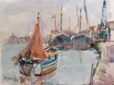 AR ROWLAND FISHER, ROI, RSMA (1885-1969) Ship studies group of three watercolours, all signed