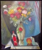 CLAUDE-GERARD TURPIN (Born 1934) Avant Garde Still Life, Oil, signed lower right 73 x 60cms