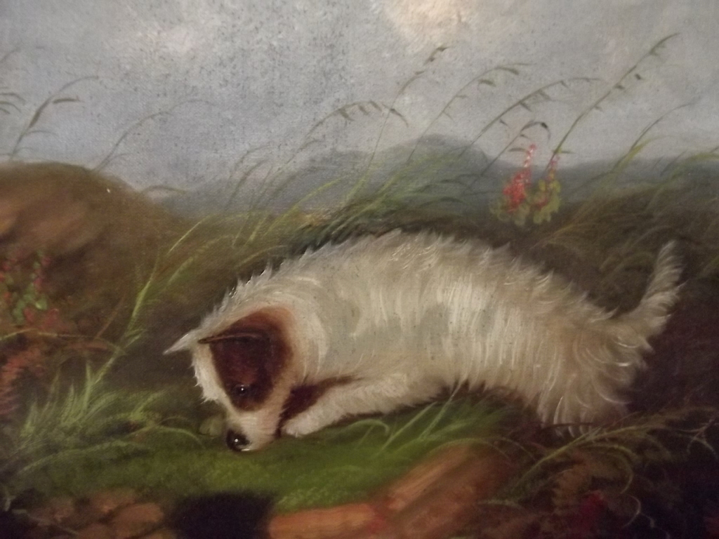 W GREGORY (19th Century) Terrier Dog Ratting, Oil, signed lower left 38 x 50cms - Image 4 of 5