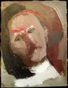 AKOS BIRO (1911-2002) Self Portrait, Oil, unsigned with studio stamp verso