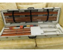 FRANKLIN ALUMINIUM CASED CROQUET SET (HARDLY USED, SOME ELEMENTS STILL IN PLASTIC WRAPS, LACKING