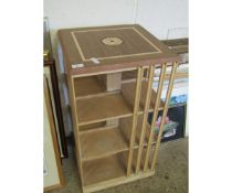 UNPOLISHED AND INLAID REVOLVING BOOKCASE