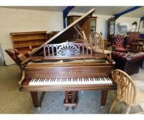 MAHOGANY FRAMED KARL ECKE FROM BERLIN DRESDEN BABY GRAND PIANO MODEL P0PP