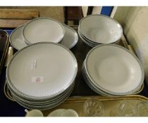 TRAY CONTAINING A PART SET OF GERMAN DINNER WARES TO INCLUDE MIXED PLATES, BOWLS ETC