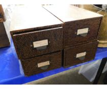 SET OF FOUR POSTCARD STORAGE BOXES