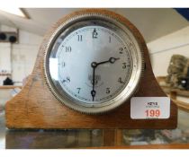 TEAK FRAMED SMITH S MANTEL CLOCK