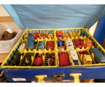 MATCHBOX CARRY CASE WITH A QUANTITY OF MIXED CARS ETC