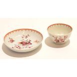 18th century Chinese porcelain tea bowl and saucer