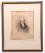 John Thirtle, watercolour, The Rev J Hepworth, Rector of Hanworth, 23 x 18cm, Provenance: Boswell