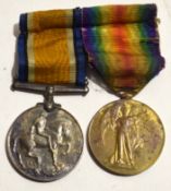 WWI pair comprising British War Medal and Victory Medal to 217031 3AM F D Charity RAF, mounted as