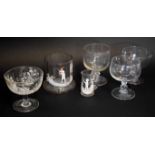 Group of assorted glass wares including two with Mary Gregory type designs and a further glass