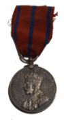 UK, Coronation (Police) medal 1911, Metropolitan Police, engraved to PC Burrows